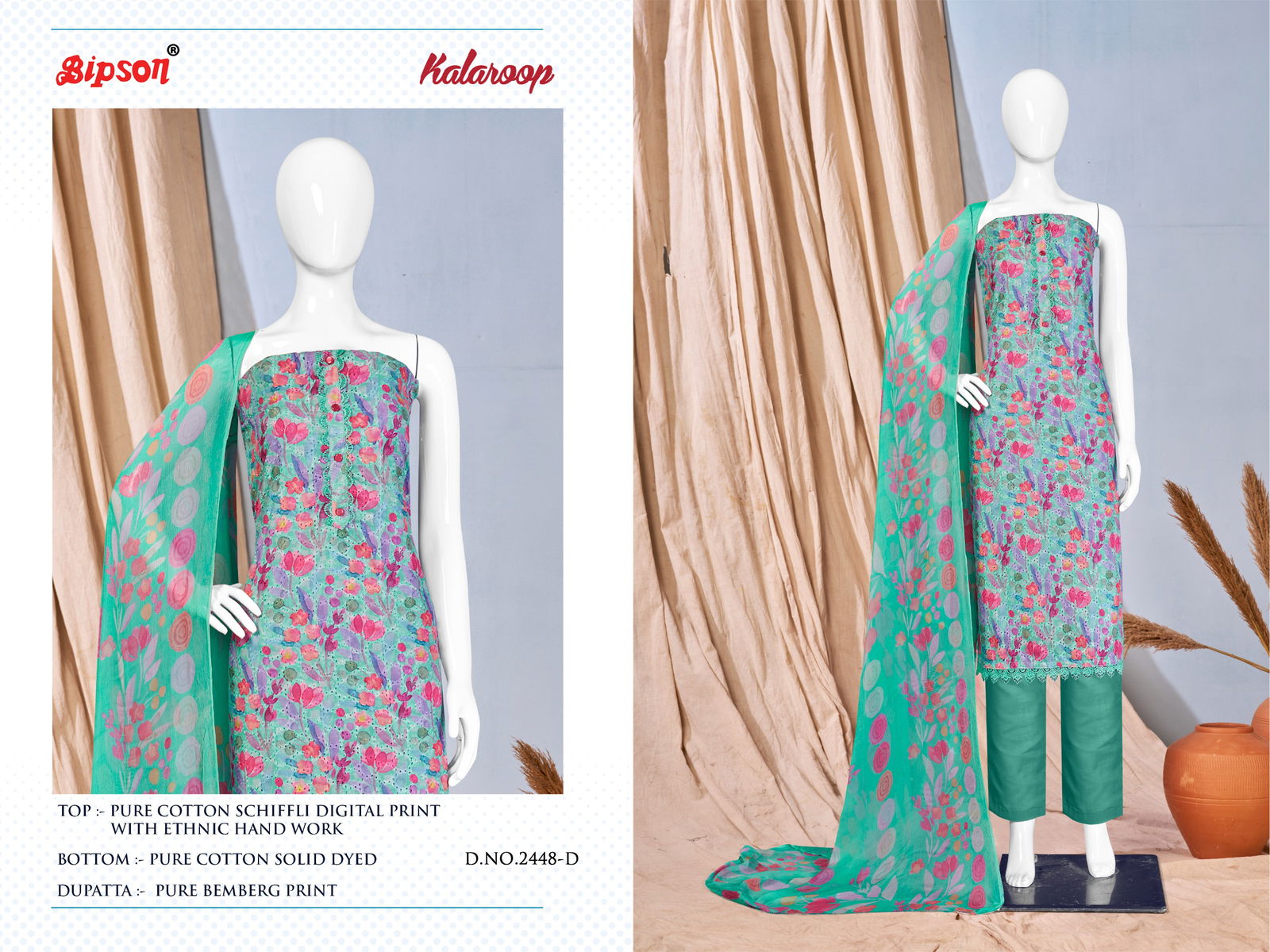 Kalaroop 2448 By Bipson Cotton Printed Non Catalog Dress Material Shop In Surat